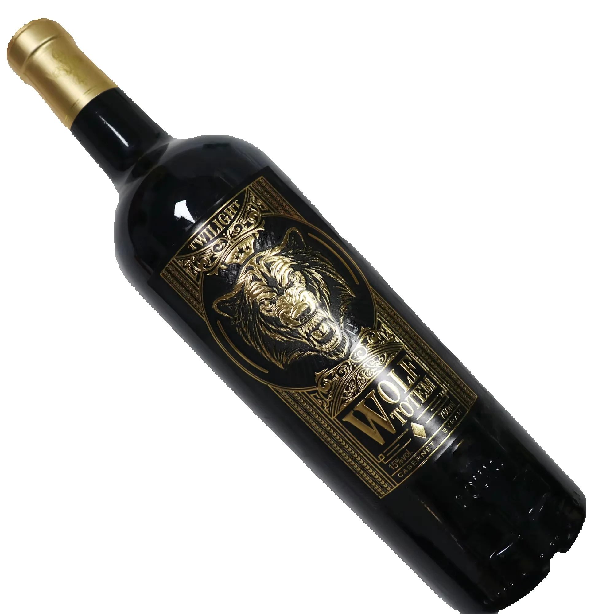 Wine Beer Logo - カスタマイズ可能なロゴステッカー｜防水粘着紙ラベル｜ワイン・ビール瓶用メタルカラー