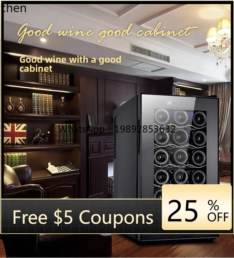 Wine & Beer Unlimited Spirits Photos - cc26 18 パック赤ワイン恒温ワインキャビネット冷蔵庫電子空冷冷蔵キャビネット