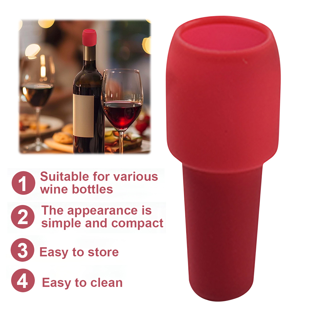 Wine X Beer - ワインボトル用シリコンワインストッパー 再利用可能なワインストッパー シャンパンストッパー シャンパンビール用 ホームキッチンバー用