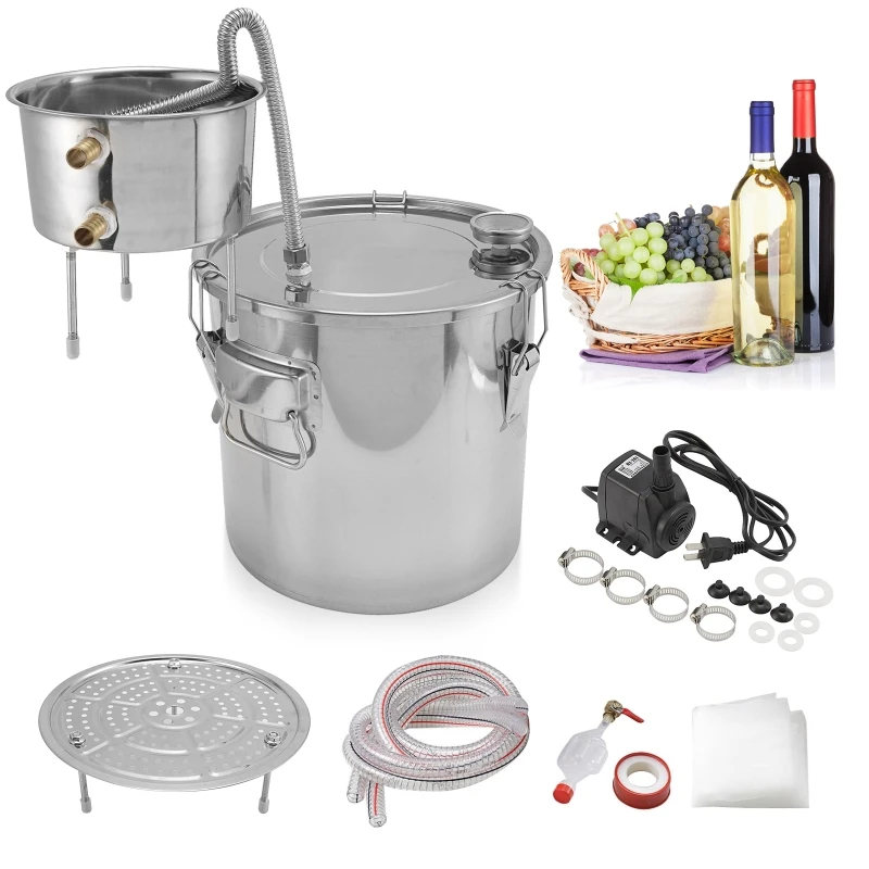 11L アルコール水蒸留器ボトル DIY 月光酒装置ステンレ - Wine Beer Distillation のレビューと価格