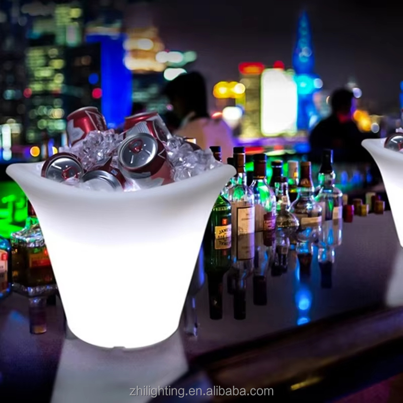 LED照明付き防水丸型カスタムシャンパンワインビールクーラー - Beer Wine Up のレビューと価格