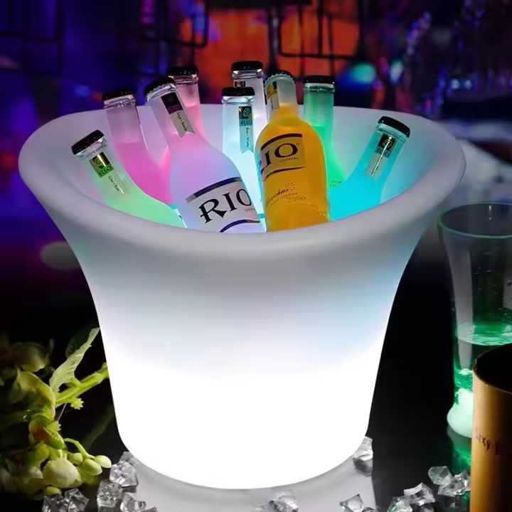 LED照明付き防水丸型カスタムシャンパンワインビールクーラー - Beer Wine Up のレビューと価格