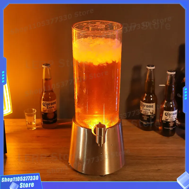 3L LEDライトアップビールディスペンサーバレル（タップ付 - Beer Wine Up のレビューと価格