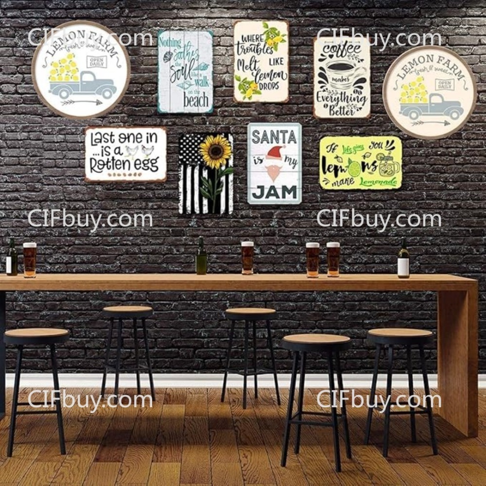 カスタムネーム＆イヤー入り地下室バー用メタルサイン、男性用洞 - Wine With Beer Name のレビューと価格