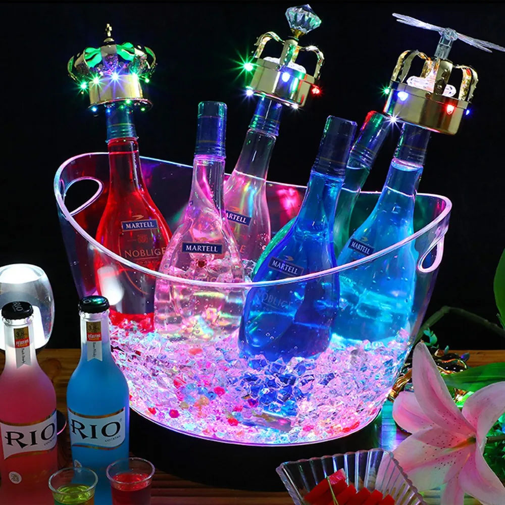 バケツバケツの形をした透明なLEDキューブ,ビールやワインな - Beer Wine Up のレビューと価格