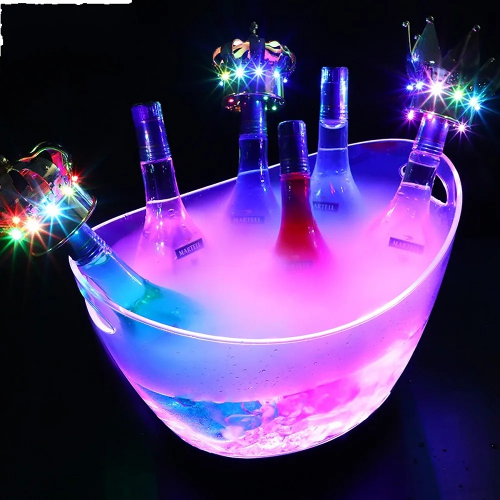 バケツバケツの形をした透明なLEDキューブ,ビールやワインな - Beer Wine Up のレビューと価格