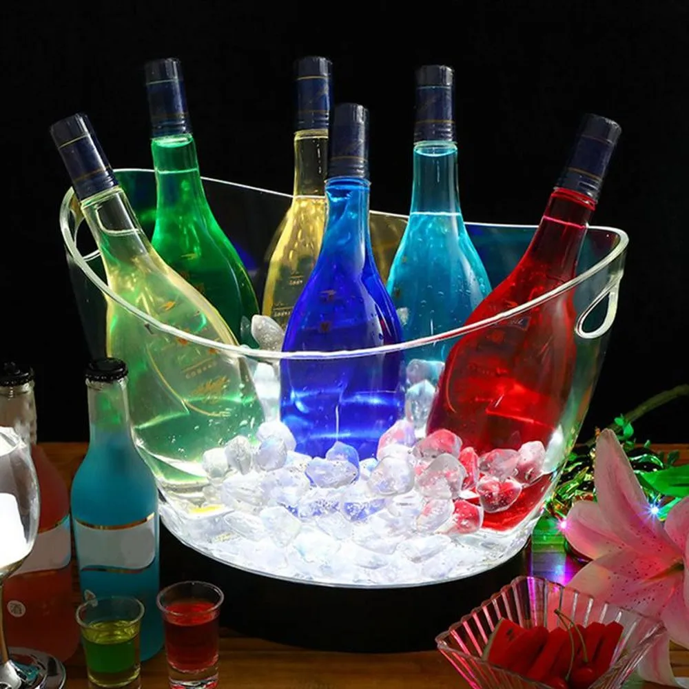 バケツバケツの形をした透明なLEDキューブ,ビールやワインな - Beer Wine Up のレビューと価格