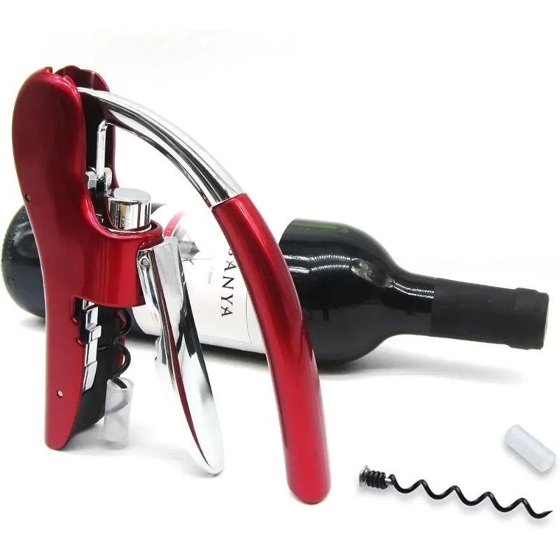 新しいステンレス鋼ワインボトルオープナーワインツールセットフ - Cork Screw Lever のレビューと価格