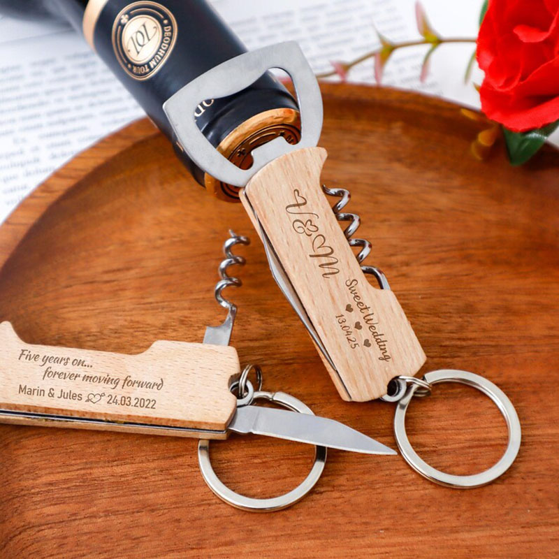 結婚式の贈り物、ワインツール、ワインボトルオープナー、コルク - Wine Beer Logo のレビューと価格