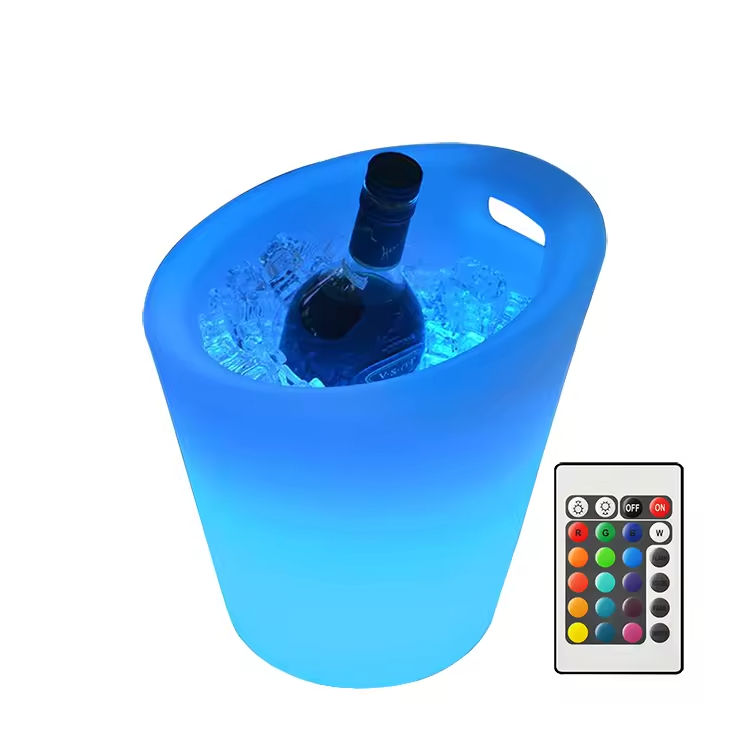 LEDライトアップアイスバケツ 7色変化 リモコン付き バー - Beer Wine Up のレビューと価格