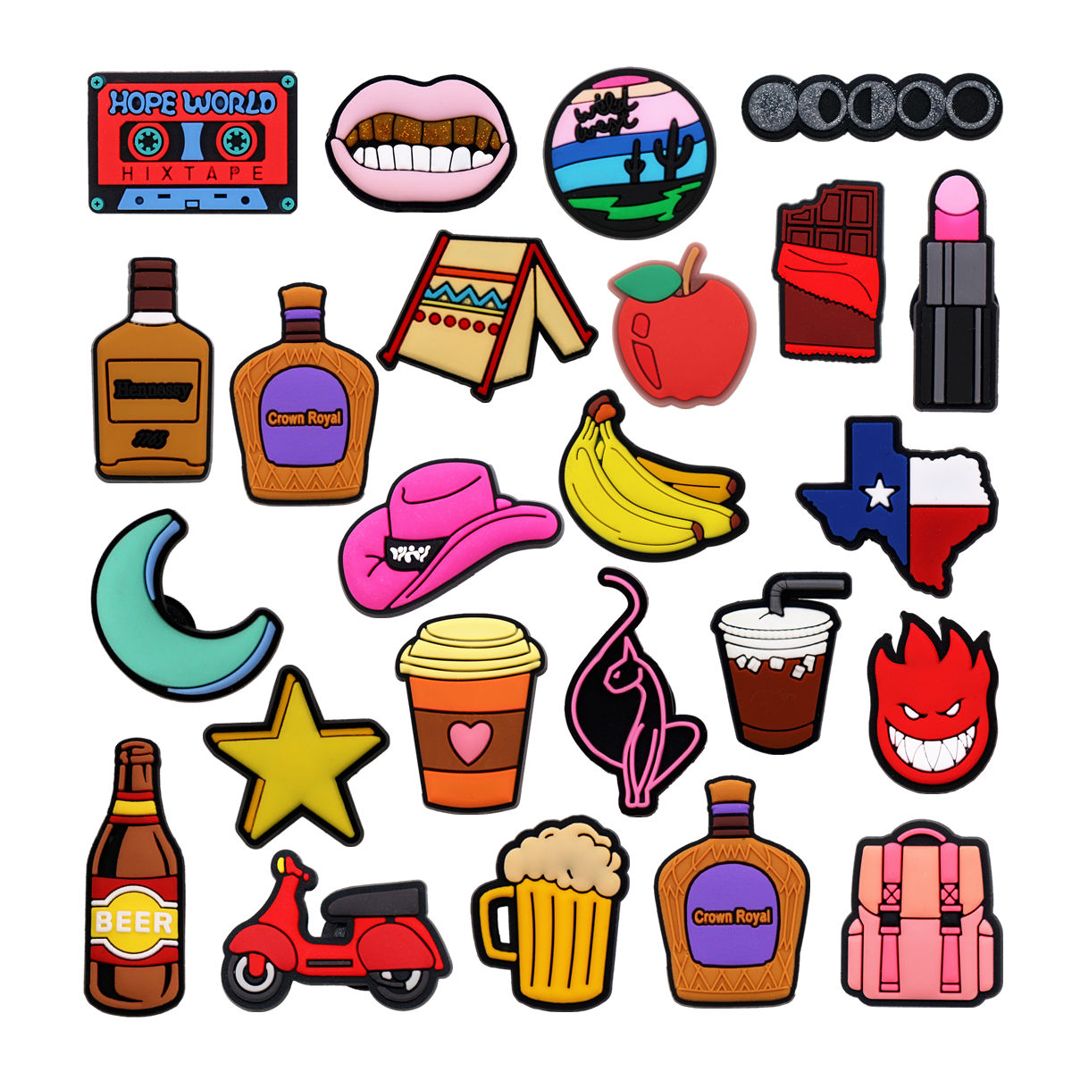 1 個ノベルティ靴チャームアクセサリービールワイン音楽カウボ - Wine X Beer のレビューと価格