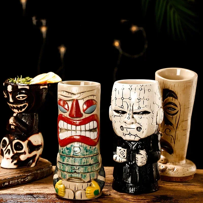 様々な種類のセラミック製ハワイティキマグ、クリエイティブなカ - Wine Beer Difference のレビューと価格
