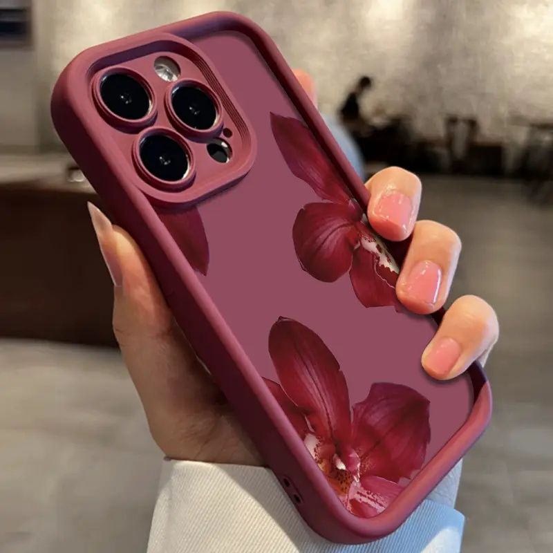 ワインレッドの蘭の花柄のiPhoneケース iPhone 1 - Wine & Beer Unlimited Spirits Photos のレビューと価格