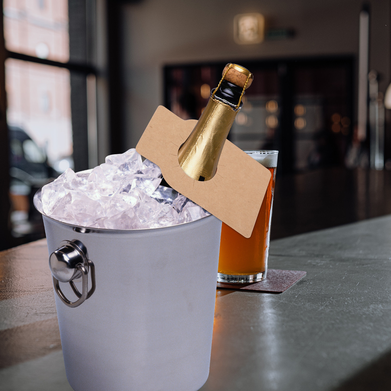 100枚入りクラフトワインボトルタグ、ビール、ワイン、ソーダ - Wine With Beer Name のレビューと価格